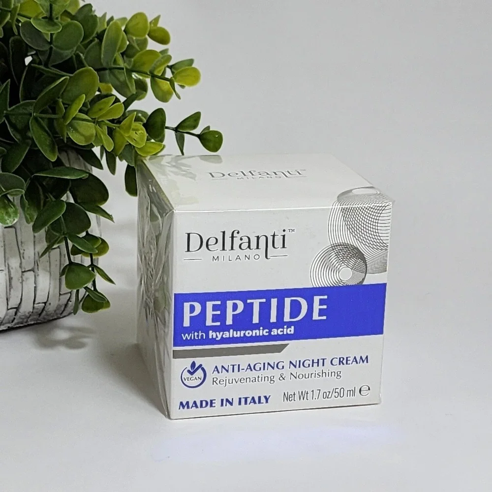 Delfanti Peptide with Hyaluronic Acid Night Cream Rejuvenating Nourishing 1.7 oz